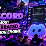 Retention engine in gaming illustrated through a Discord gaming community, player conversations, and a rising retention graph.