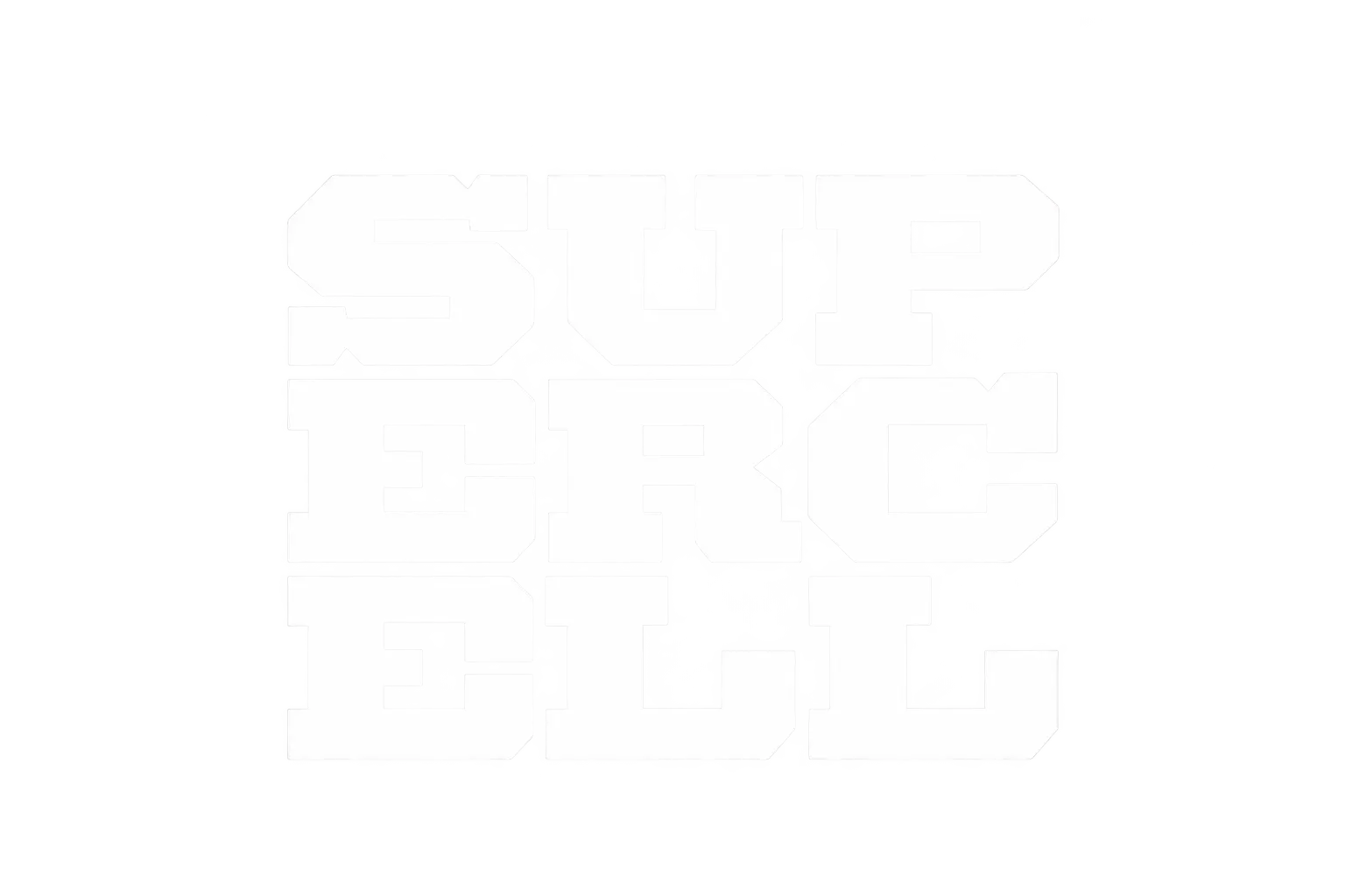 White Stacked SUPERCELL Logo
