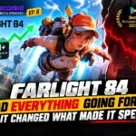 Farlight 84 product differentiation case study showing jetpack gameplay, player statistics and Version 2.0 changes